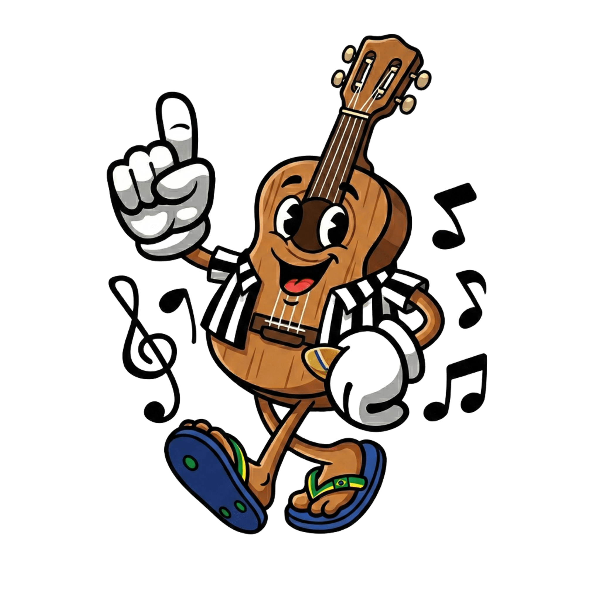 Mascote Bamba apontando